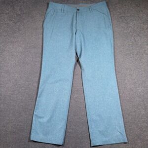 Under Armour Golf Pants Mens 36x30 Blue Flat Front Performance Vented Stretch